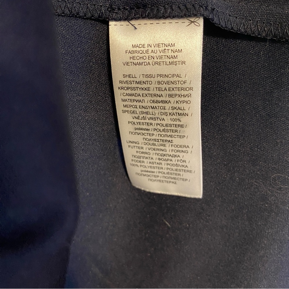 Lauren Ralph Lauren Mini Dress 14‎ Navy Blue Floral Cottagecore Preppy Feminine - Picture 3 of 8